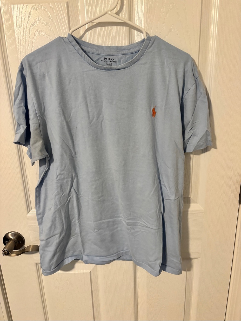 Polo by Ralph Lauren Pale Blue Short-Sleeve Tee with Orange Pony